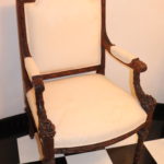 Elegant Antique 19th Century Heavily Carved Armchair