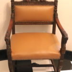 Renaissance Revival Armchair With Heavily Carved Wood