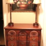 Dresser, with pair of table lamps