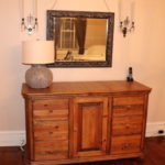 Dresser, Sconces, Lamp, and Mirror