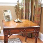 Quality Yorkshire House Burl Wood Square End Table