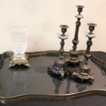 Lot Of Brass & Glass Decorative Items