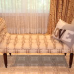  Tufted Upholstered U Shaped Bench With Pillow