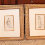  Set Of 4 Gold Leaf Framed Boudoir Prints