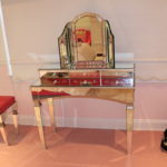 Etched Mirrored Vanity Table