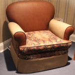Custom Armchair In Mixed Upholstery