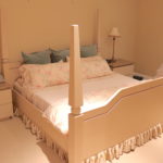 Light Wood King 4 Post Custom Bed With Like New Duxiana King Mattress & RALPH LAUREN Bedding