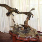 Clark Bronson Bronze Sculpture “A Flurry Of Pintails” Signed Limited Edition 8/52 Bronze Sculpture