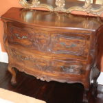 Vintage French Country 2 Drawer Ornate Carved Chest