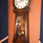 P F Bollenbach Enamel Faced Wall Clock