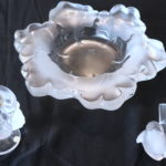 Collection Of Signed Lalique Crystal Pieces And Larger Bowl Is 7" Wide