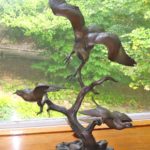 Clark Bronson Bronze Sculpture “Narrow Escape” Signed Limited Edition 11/42 Bronze Sculpture