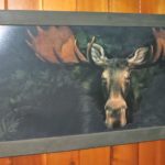 “Moose Head Through Screen” Framed Art
