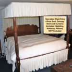 Vintage Henredon Style 4 Poster Canopy King Size Bed