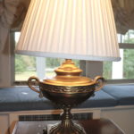 Heavy Grecian Trophy Style Brass Lamp
