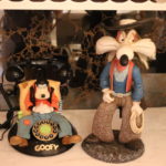Goofy Touch-Tone Telephone And Wile E. Coyote Ceramic Figurine