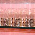 Lot Of 24 Vintage Soda Fountain Metal Glass Holders With Glasses