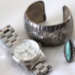 Sterling Cuff Bracelet And Turquoise Ring With Michael Kors Watch