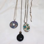 Lot Of Women's Sterling Necklaces With Pendants And Bracelet, Snuff Bottle, Cloisonne Medallion