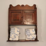 Vintage Wood Wall Cabinet With Shelf Great For Towels And Personal Items