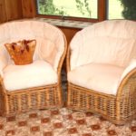 Pair Of Vintage Rattan Lounge Chairs