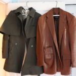 Women's Ralph Lauren Brown Leather Jacket Size 8 And Soia Kyo Trench Style Coat With Belt Size M
