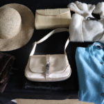 Women's Accessory Lot Includes Gucci Satin Bag With Burberry & Ralph Lauren Cashmere Sweaters Size