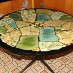 42 "Round "Glamourama" Psychedelic Effect Table Designed By S. Ronald Barnette