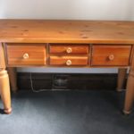 Solid Pine Wood Desk/ Console