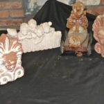 Assorted Ceramic Pieces Includes JCL 1975 Clown On Wagon