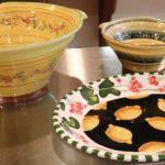 Large Lemon Serving Dish, Droll Design Platter And Terre Provence Serving Bowl