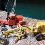 Vintage Model Toys Adams Motor Grader Yellow Truck & Unit Crane Shovel Corp Crane Toy