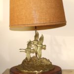 Vintage Brass Sculpture Numbered Sport Lamps Signed D.W. McDonald