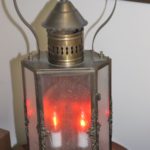 Handled Electric Lantern With Flame Bulbs