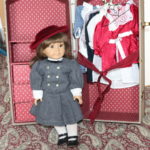 Vintage American Girl Doll With Steamer Wardrobe Trunk