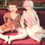 Large Vintage 36" Humorous Adult Couples Dolls, Interesting Pieces For Adults