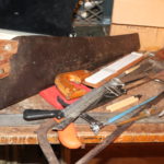 Mixed Lot Of Assorted Vintage Carpenter Saws And Tools