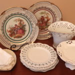 Assorted Pierced Porcelain Decorative Tabletop Pieces, Some Hand Painted From Germany & France
