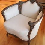 Vintage Italian Provincial Style Occasional Chair With Beautiful Carved Wood Frame