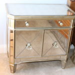Pair Of Antiqued Mirror Night StandsEnd Table Cabinets