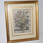 Williamsburg October Floral Print In Gilded Frame