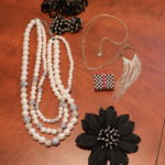 Lot Of Costume Jewelry With Faux Pearls, Crystals And Gold Tone