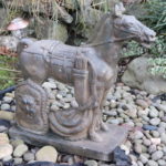 Vintage Japanese Warrior Horse Sculpture