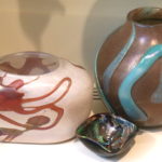 Beautiful Hand Blown Luster Glass Vases With Vibrant Details