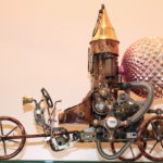 Vintage Copper & Metal Plumbing Steam Engine Sculpture