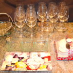 Assorted Wine Glasses & Cheese Serving Pieces