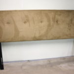 Modern King Size Micro Suede Head Board With 5 Button Tufts