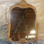 Antique Style Hand Carved Wood Wall Mirror