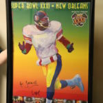 Signed Peter Max Super Bowl XXXI Official Poster Framed