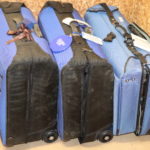 Vintage Blue Luggage Rolling Garment Bags By Victorinox & Delsey